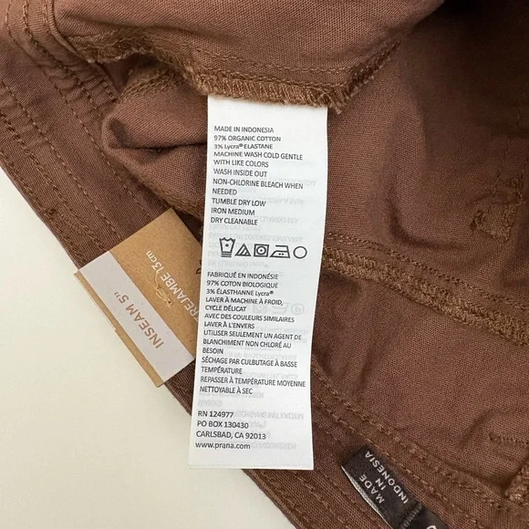 Prana Tess Shorts 5” Brown New with Tags Size 10 - Picture 4 of 9